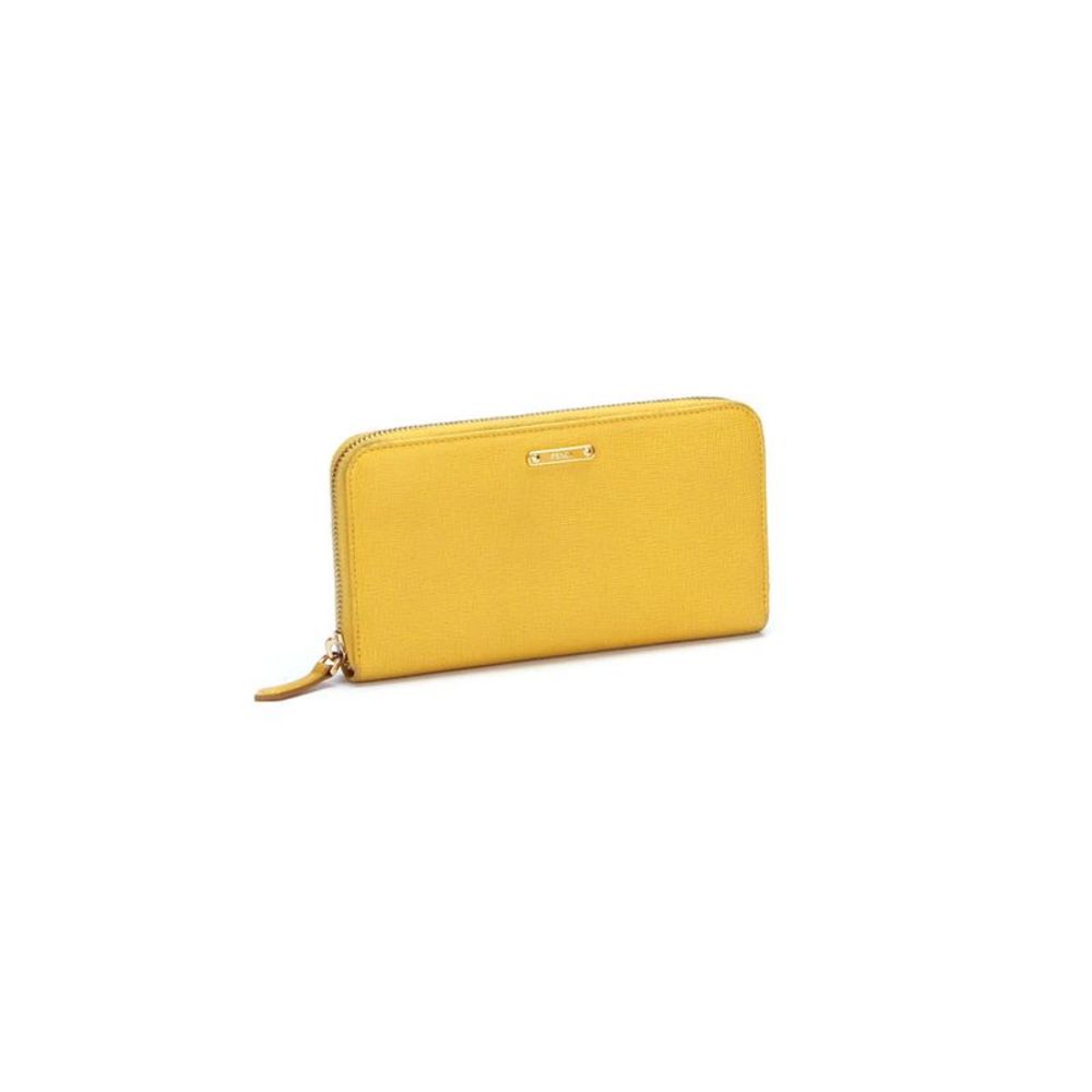 Pre Loved Fendi Yellow Leather Long Wallet in AB Condition - Picture 2 of 10